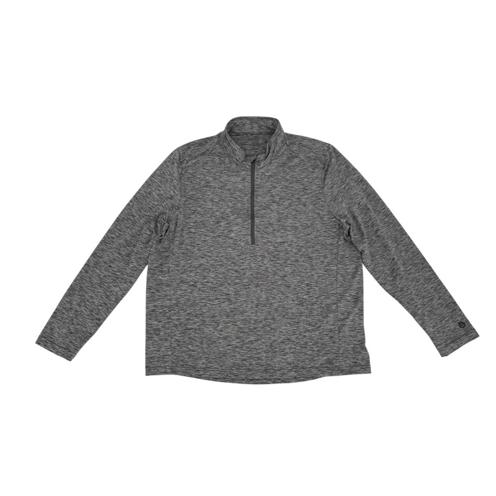 Graham Luxe Marl Gray 1/2 Zip Long Sleeve Golf Shirt Pullover Size Large Men’s